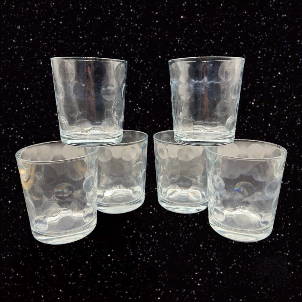 Pasabahce Art Of Glass Turkey Crystal Clear Set‎ Of 6 Old Fashioned Lowball 4”T